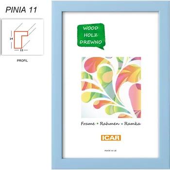 Rám na obraz Rámeček dřevěný Icar PINIA 11 18x24 světle modrý r040062
