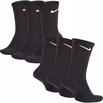 Pánské ponožky Ponožky Nike černé bavlněné 42-46 sada 6 ks