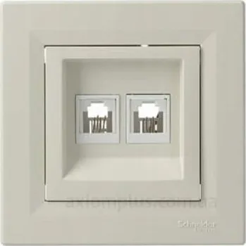 Elektrická zásuvka Telefonní zásuvka nástěnná Schneider Electric béžová