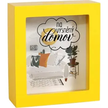 Pokladnička Albi Pokladnička v rámečku NA VYSNĚNÝ DOMOV, 14x16x5,5cm 7620083