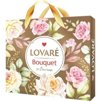 Čaj LOVARÉ 30 čajových sáčků - BOUQUET, Zlatá s růžemi 7310033