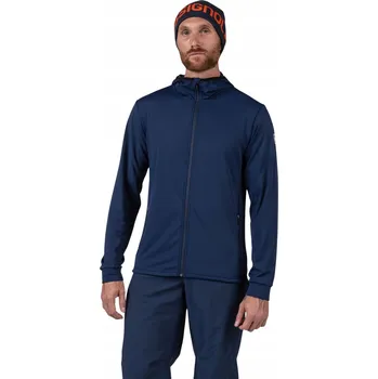 Pánská mikina ROSSIGNOL Pánská lyžařská MIKINA (střední vrstva) s kapucí MID LAYER STRETCH HOODIE – tmavě modrá