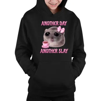 Žertovný předmět Another day, another slay - dětská mikina s kapucí- Tričkový.cz