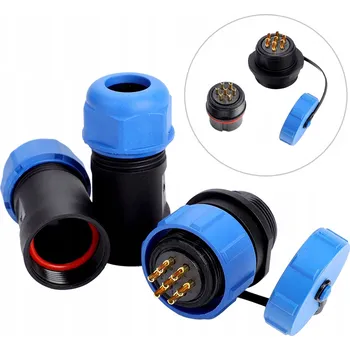 Elektrická zásuvka Kabelová průchodka Spacnana, modrá