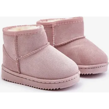 Dívčí sněhule Dětské Zateplené Kotníkové Sněhule Růžové Gooby Velikost: 27