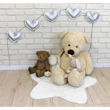 Dětsný nábytek Ozdobná girlanda z eko kůže Baby Nellys Srdíčka - stříbrné