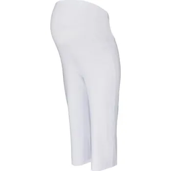 Be MaaMaa Těhotenské 3/4 tepláky s elastickým pásem - bílé, vel. L