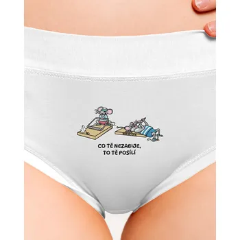 Souprava dámského spodního prádla Bastard Co tě nezabije dámské kalhotky White