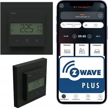 IP kamera HeatIT Z-Temp3 bezdrátový Z-Wave termostat černý