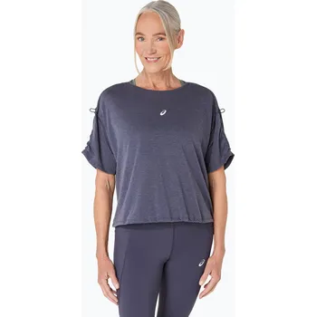 Dámské oblečení Dámské běžecké tričko ASICS Nagino Run Adjustable Top indigo fog