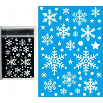 Vánoční dekorace VÁNOČNÍ NÁLEPKY VLOČKY SNĚHOVÉ VLOČKY VLOČKY 11 1 Ks