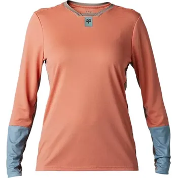Cyklistické oblečení FOX W Defend Ls dres dámský salmon pink, S