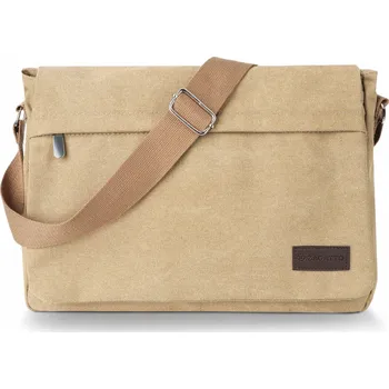 Pánská taška přes rameno do práce kabelka přes rameno silná, prostorná, béžová ZAGATTO