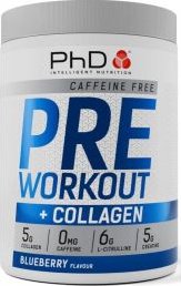 PhD Pre-Workout + Collagen Caffeine Free 490 g - Blueberry