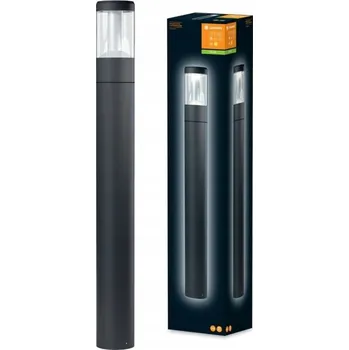 Stojací lampa Osvětlovací sloupek kulatý Ledvance s integrovaným LED zdrojem, 90 cm, šedý