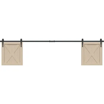 Tesařské kování vidaXL Kování pro posuvné dveře skříně 213 cm uhlíková ocel [4009687] Barva: Černá