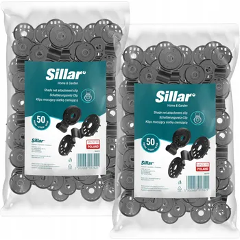 zahradní zástěna Sillar: 100x černá upevňovací spona pro stínící síť