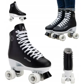 Kolečkové brusle Kolečkové Brusle dámské ATTABO Serena černé 36 LOŽISKA ABEC-3 SVRŠEK Z EKOKŮŽE