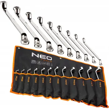 Klíč Neo očkové klíče vyhnuté 6-32 mm pouzdro 12 ks