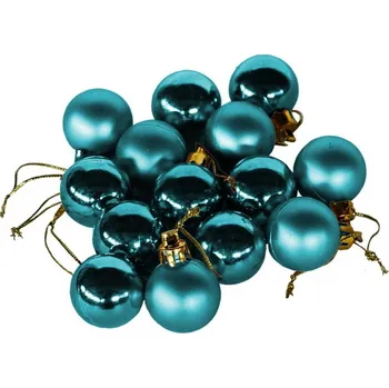 Vánoční dekorace Vánoční ozdoby 3 cm sada 24 ks oranžové Varianta: tyrkysově modré