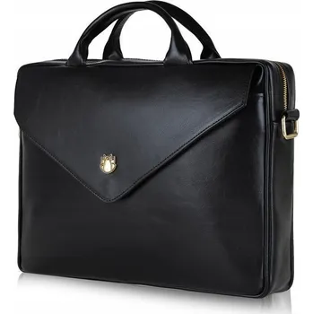 Solier taška na notebook pravá kůže, bez vzoru