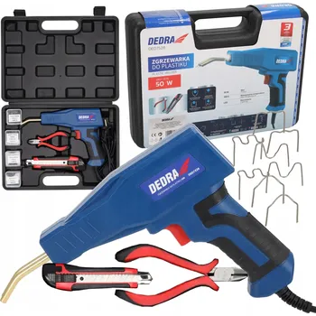 Svářečka Svářečka plastů DEDRA, výkon 50 W, max. teplota 500 °C, sponky 4x100 ks