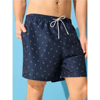 Pánská móda Sinsay - Koupací kraťasy - námořnická modrá - 7842Y-59X - 7842Y-59X-XS-1