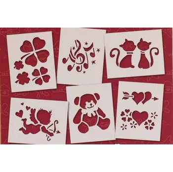 Dětské zboží Sada 6 ks šablon - Láska