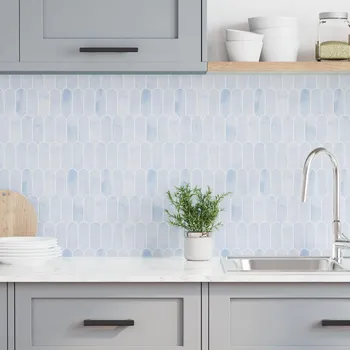 Samolepící dekorace vidaXL Dekorativní samolepky 10 pcs Světle modrá 30 x 30 x 0,8 cm