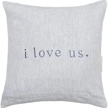 Polštář Bastion Collections POLŠTÁŘ 50x50cm, I LOVE US, blue b340160