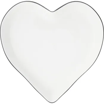 Bastion Collections Velká mísa SRDCE / HEART in black, 22 x 3,5 cm b330069