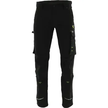 Pracovní obuv Pracovní kalhoty do pasu Motionflex Sara 4-směrný streč černé vel. 48-M