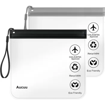 Cestovní taška AUCUU Průhledná taška na tekutiny 1L Do Letadla 20x20 cm
