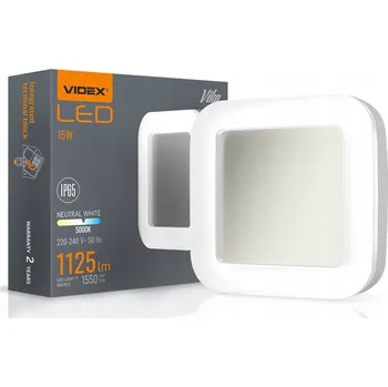 Videx čtvercová Stropní Svítidlo 19 x 0,42 cm bílá