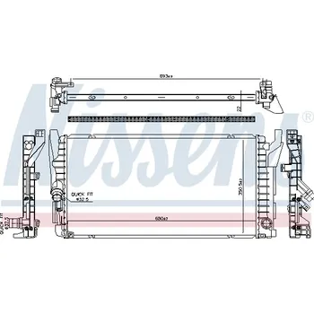 Chladič motoru Chladič, chlazení motoru NISSENS 606385