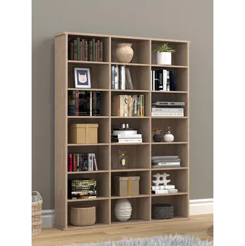 VCM Dřevěný stojan na CD a DVD Megosa M, dub sonoma 487254