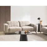 Pohovka taupe z umělé ekokůže manuálně nastavitelná opěrka hlavy kovové nohy obývací pokoj moderní Beliani