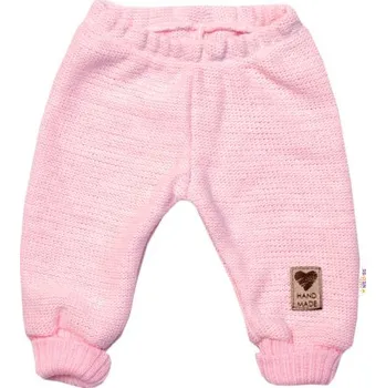 Dětská móda Pletené kojenecké kalhoty Hand Made Baby Nellys, růžové, vel. 68/74