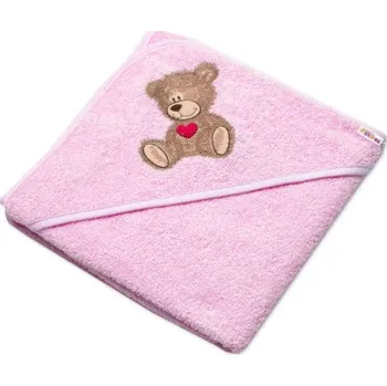 Kojenecká froté osuška s kapucí 80x80cm Sweet dreams by TEDDY - růžová