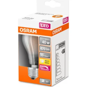 Svítidlo OSRAM Classic A LED E27 4,8W 2700K matná stmívací