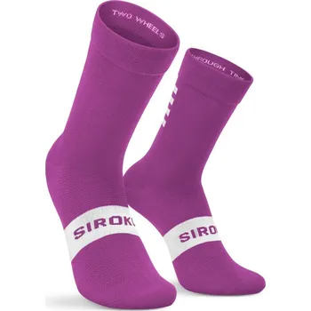 Pánské ponožky SIROKO Cyklistické ponožky S1 Fucsia Barillete Fialová XL FIALOVÁ