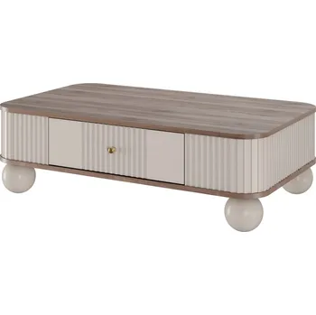 Konferenční stolek Konferenční stolek 103 Vesper s kulovými nožkami - Meble Bogart Bílá 103x32 cm