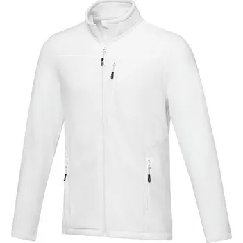 Dámská casual bunda Pánská recyklovaná celorozepínací fleecová bunda GRS Amber - Bílá, XL