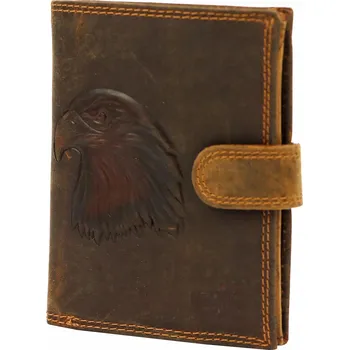 Peněženka Peněženka Money Kepper z pravé kůže hnědá - muž