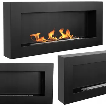 Biokrb Závěsný biokrb biokominki GMT 90 x 40 x 12 cm černý