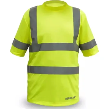 Oblečení a móda Pánské triko t-shirt reflexní, žluté velikost XXL DEDRA BH81T1-XXL