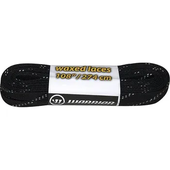 Tkaničky do bot Warrior Voskované hokejové tkaničky do bruslí, 108"/274 cm, černé
