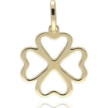 Přívěsek MOISS přívěsek ze žlutého zlata ČTYŘLÍSTEK PA000798