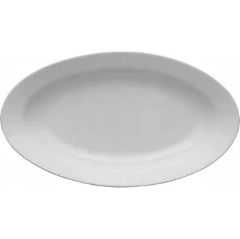 Oválný servírovací talíř Lubiana Kaszub Hel bílý 24x14 cm