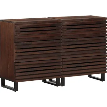 Organizace kuchyně vidaXL Příborníky 2 ks 60 x 34 x 75 cm masivní mangovníkové dřevo [3217082] Barva: Hnědá